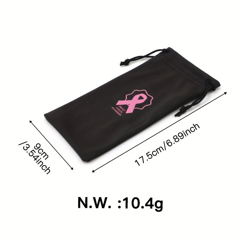 Pink Ribbon Cancer Warrior Glasses Bag