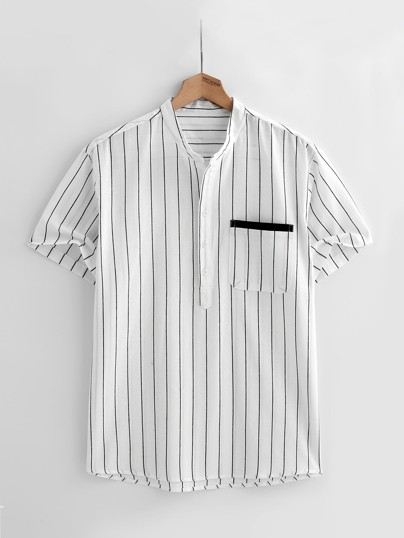 Men's Striped Short Sleeve Shirt