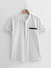 Men's Striped Short Sleeve Shirt