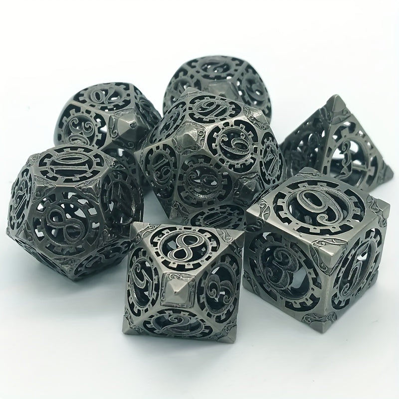 7pcs Gear Dice For Fun Game Digital Hollow Desktop Entertainment