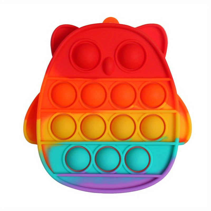 Rainbow Owl Silicone Coin Purse for Girls