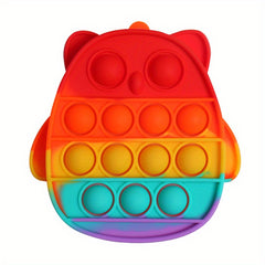 Rainbow Owl Silicone Coin Purse for Girls