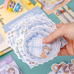 100 Sheets Cartoon Note Paper for Student Handbooks and Decorations