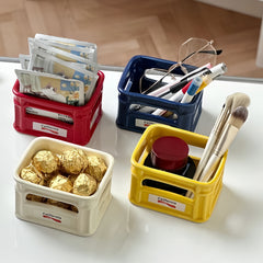 Ceramic Stationery Storage Box for Study Office Desk Dormitory Fruit Bowl