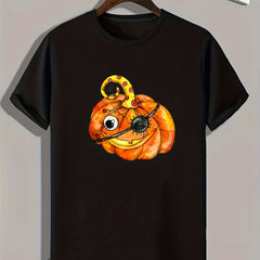 Halloween Pumpkin Print Men's Graphic T-shirt for Summer
