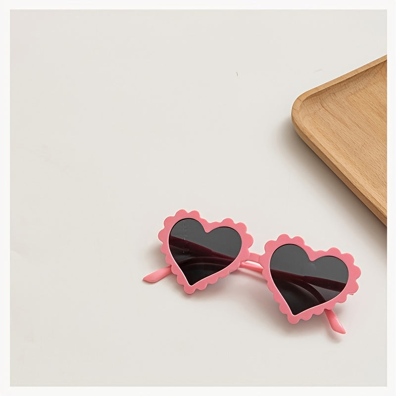 Kids Heart Shaped Sunglasses - Vintage Style