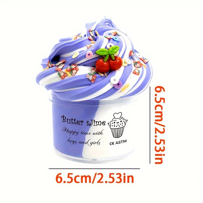 180ml Butter Fluffy Putty Slime Kit - Stress Relief Toy for Kids