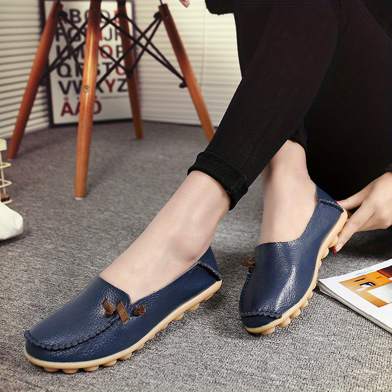 Women's Comfy Flat Loafers Soft Slip On Shoes Casual Flats