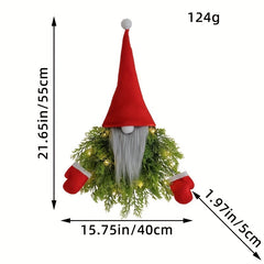 Faceless Old Man Christmas Wreath Door Hanging