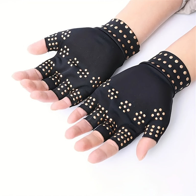 1pc Half Finger Pressure Gloves 3 Colors