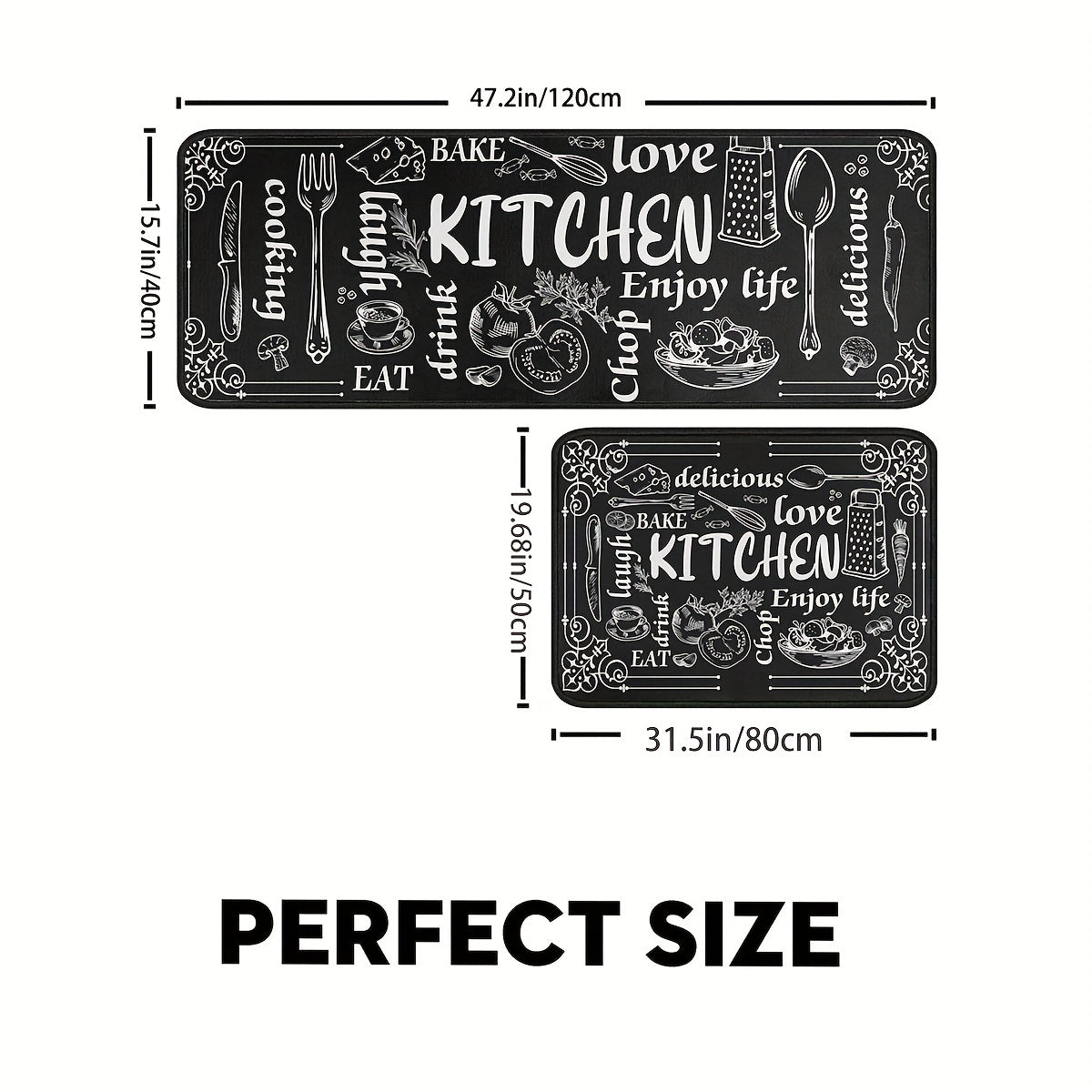 Soft & Cushioned Anti Fatigue Kitchen Rug