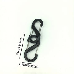 6pcs Colorful Keychain Keyring S-shaped Buckle Outdoor Camping Hiking Travel