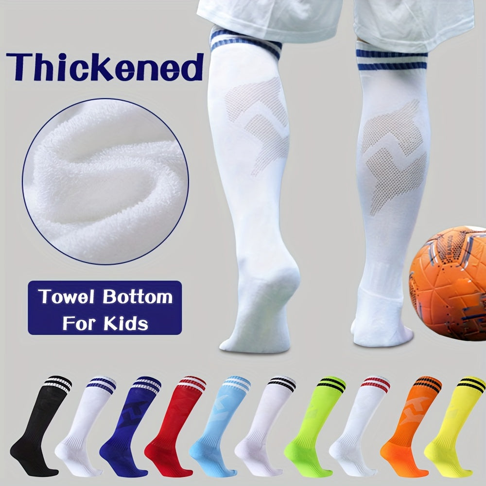 Kids Soccer Knee Socks Thick Non Slip Sweat Abs