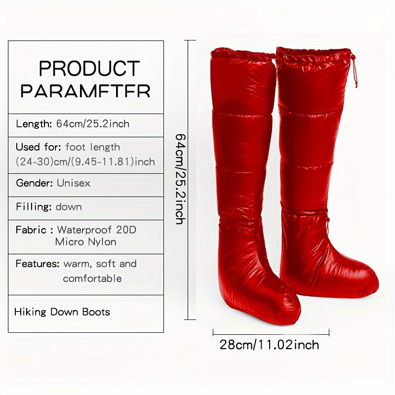 Warm Down Camping Socks Sleeping Booties For Hiking
