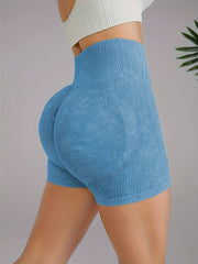 High Stretch Yoga Shorts Solid Running Workout Sports Shorts