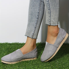 Women's Solid Flat Shoes Slip On Low Round Toe Lightweight Outdoor Shoes