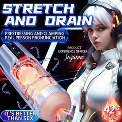 Telescopic Masturbation Cup for Men, Warming Adult Male Masturbator Sex Toy