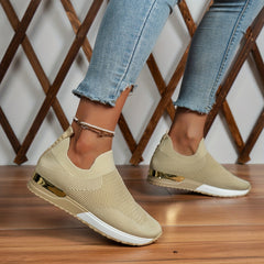 Women's Knitted Sock Shoes Low Top Slip On Walking Shoes
