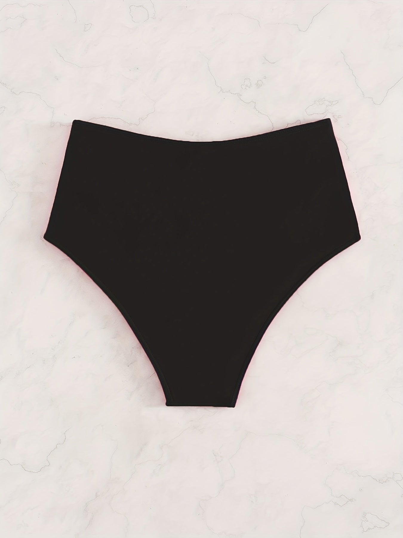Ruched High Waist Bikini Panty High Rise Beach Bottom
