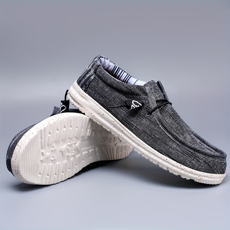 Men's Breathable Slip On Loafer Shoes Lightweight Canvas Sneakers