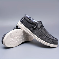 Men's Breathable Slip On Loafer Shoes Lightweight Canvas Sneakers