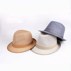 Stay & Stylish Summer Cowboy Fedora Hat Breathable & Jazz y