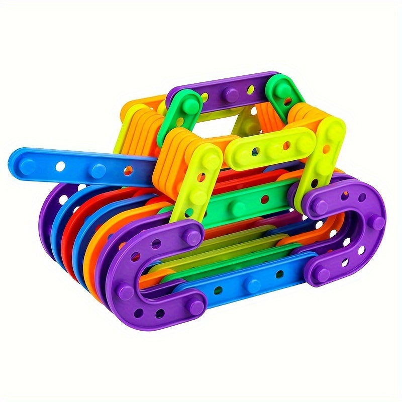 50pcs Desktop Building Multifunctional Strip Building Blocks Educational Toy