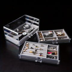 Plush Jewelry Tray Cabinet Drawer Style Jewelry Storage Box