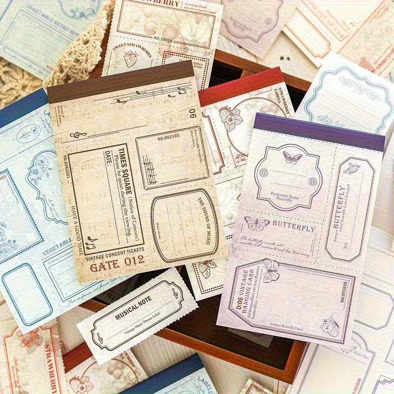 Vintage Tear Off Notepads 30 Pages Each for Journal Writing