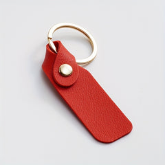 Men's PU Leather Blank Rectangle Keychain DIY Laser Engraving Gift
