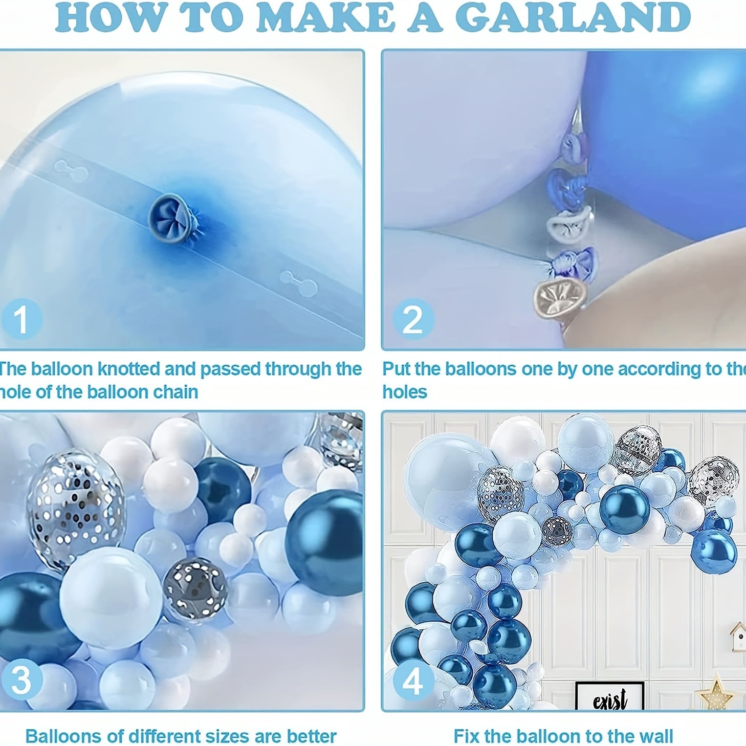 102pcs Balloons Arch Garland Kit Metallic Light Confetti Silvery Latex Balloons