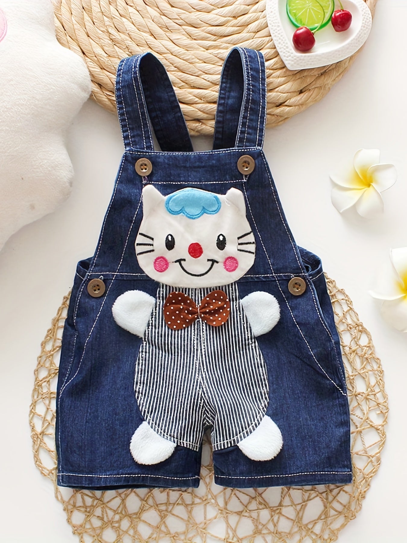 Baby Girls Cartoon Overalls Shorts for Summer