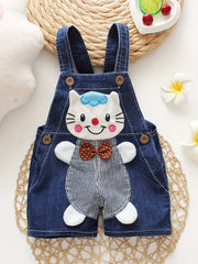 Baby Girls Cartoon Overalls Shorts for Summer