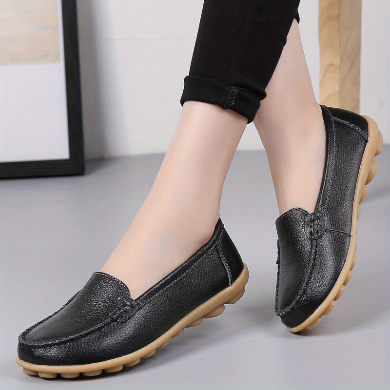 Women's Comfy Slip-On Solid Flat Shoes Soft Sole Non Slip Flats