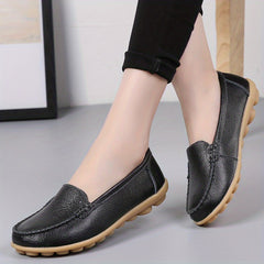 Women's Comfy Slip-On Solid Flat Shoes Soft Sole Non Slip Flats