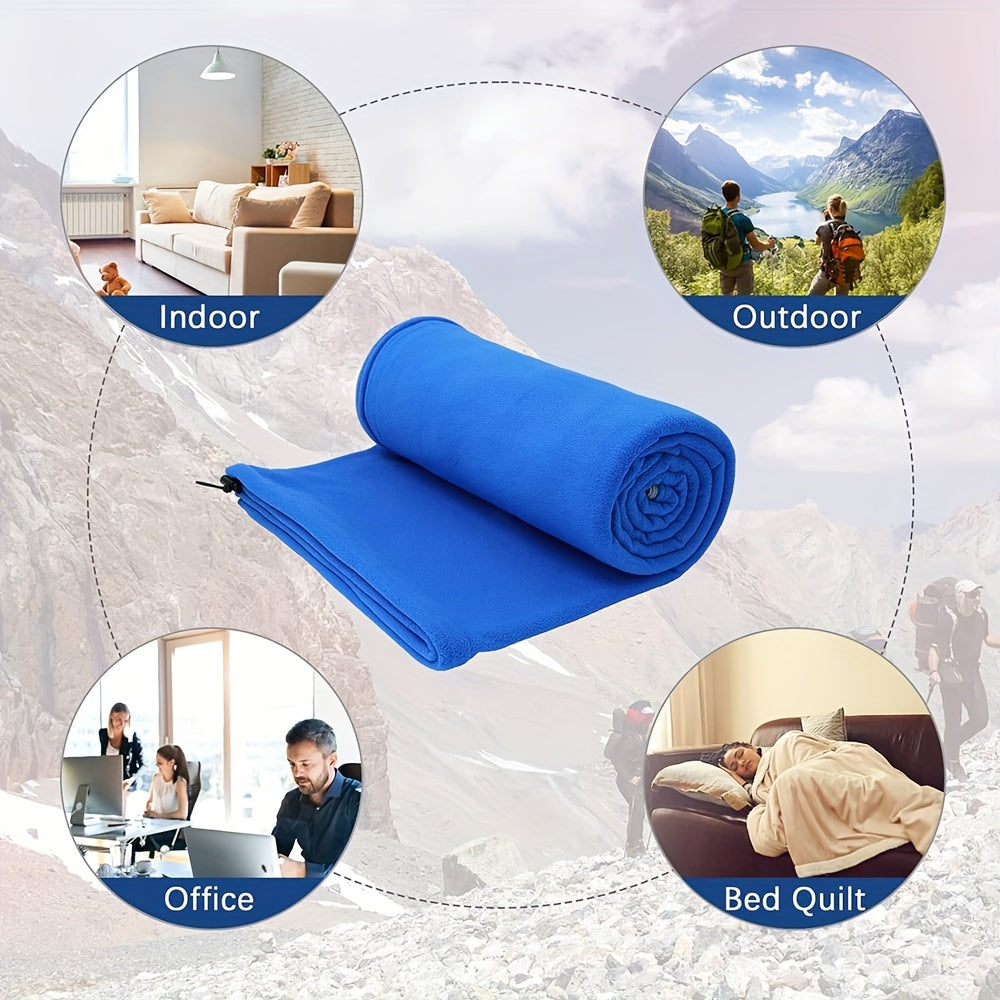 Plush Sleeping Bag Liner Warmth Zipper Camping Travel