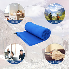 Plush Sleeping Bag Liner Warmth Zipper Camping Travel