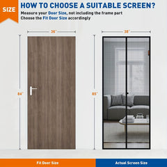 Magnetic Screen Door 91x208 cm Reinforced Fiberglass Curtain