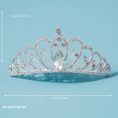 Crystal Rhinestone Princess Tiara Wedding Hair Accessories For Bride