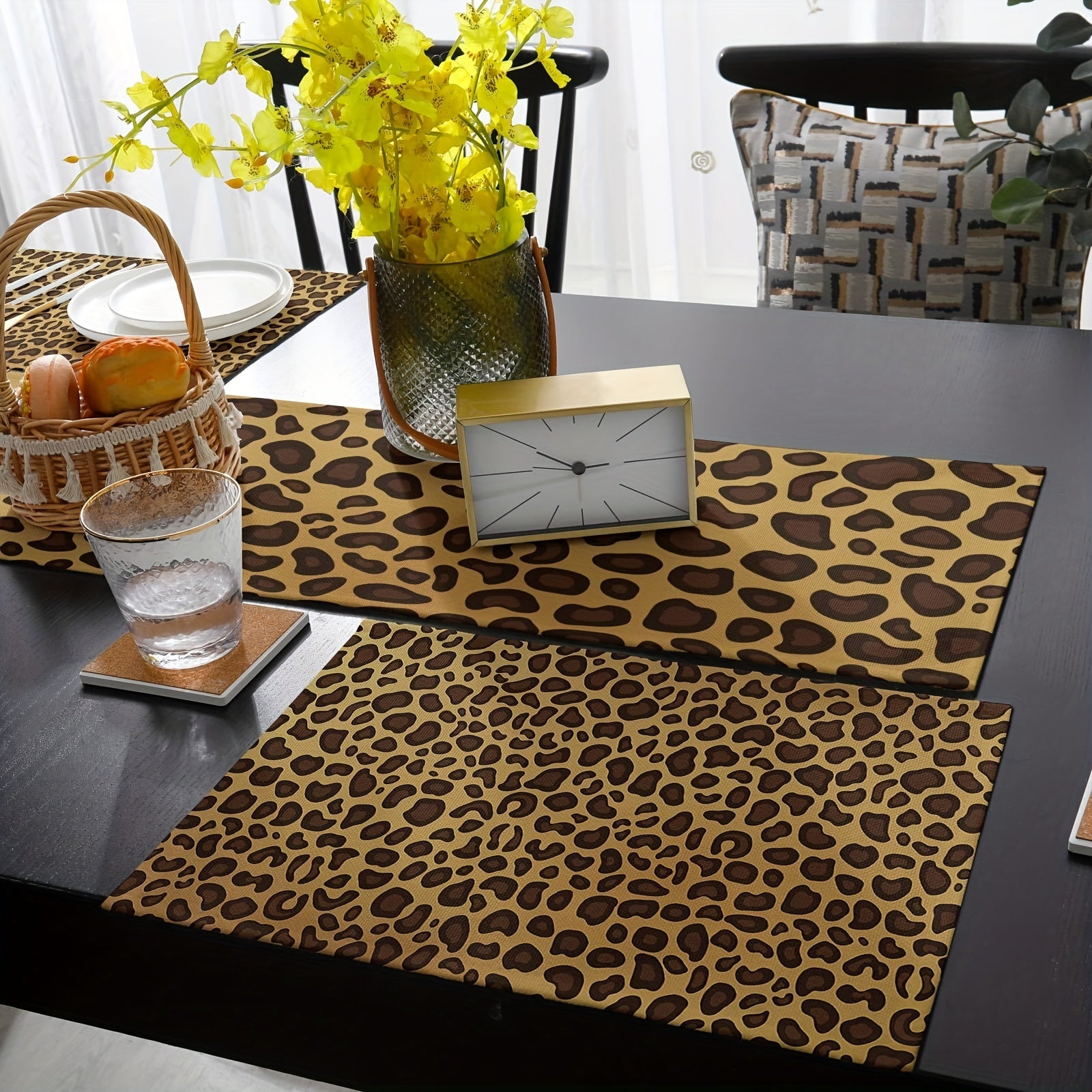 Leopard Print Table Runner 13x72 Inch