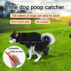 Portable Pet Pooper Scooper Long Handled Dog Waste Collector