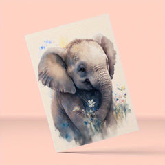 Cute Watercolor Animal Poster for Kids' Room