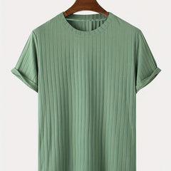 Men's Stripe Loose Casual T Shirt Summer Clothing