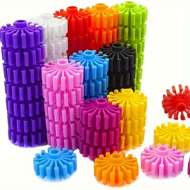 Interlocking Toys Gear Assembly Building Blocks Set