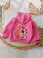 Girl's Chinese Jacket & Children's Zip Up Hoodie Coat