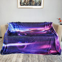 Creative Racing Digital Print Flannel Casual Blanket Soft & Comfortable Warm