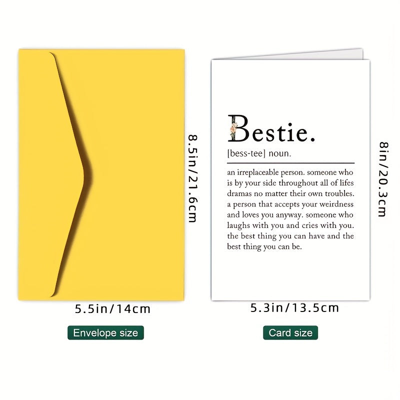 Funny Birthday Card Bestie Sister Friendship Women Lady Bestie Greeting