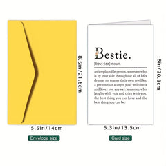 Funny Birthday Card Bestie Sister Friendship Women Lady Bestie Greeting