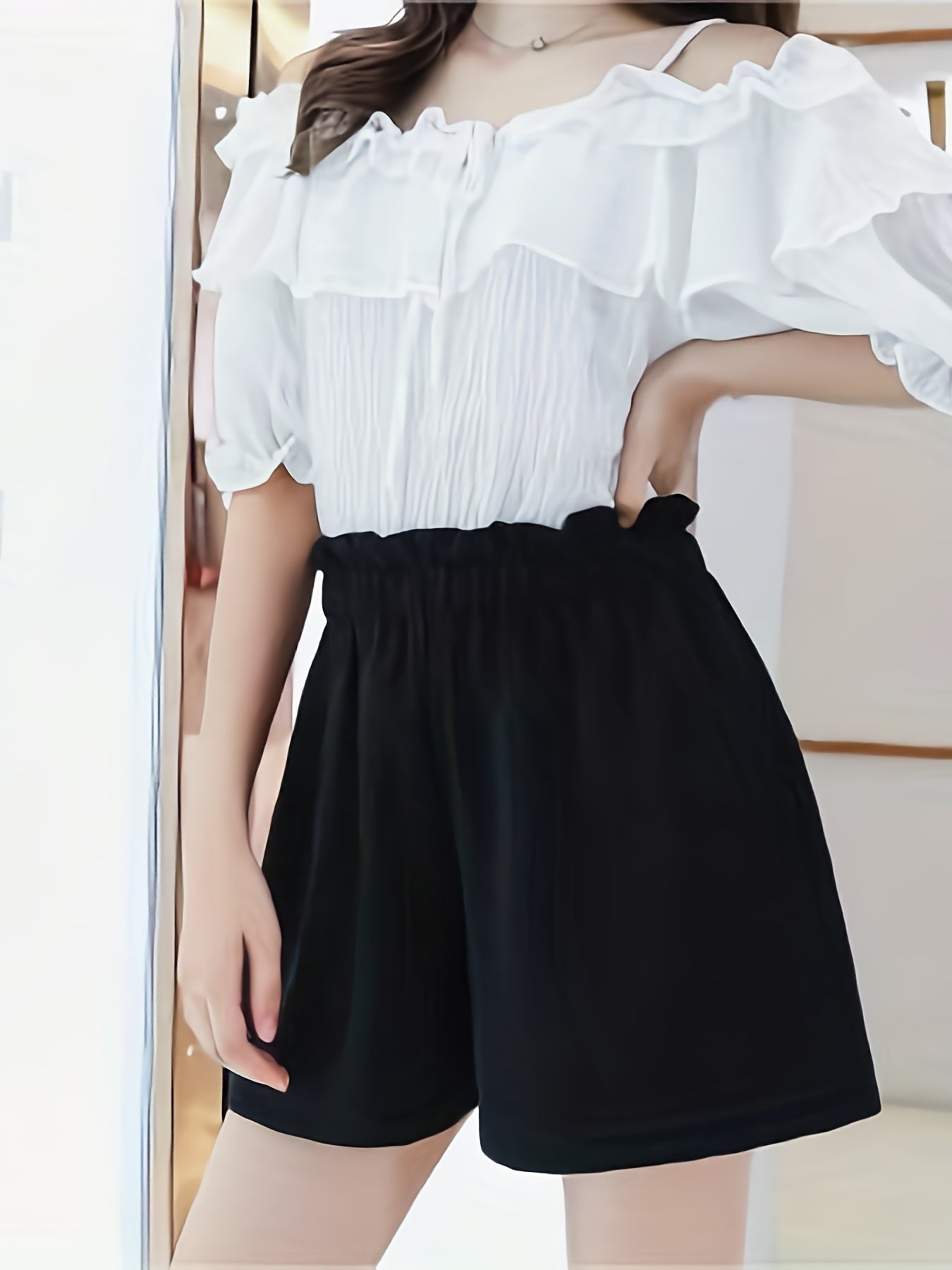 Elastic Waist Shorts for Women Spring Summer Casual