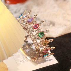Colorful Zircon Crown Princess Crown for Girls